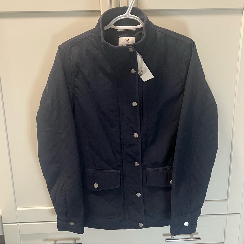 NWT DENVER HAYES Quilted Navy Blue Jacket Women's Size Medium